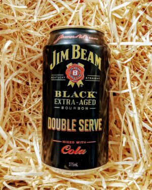 Jim Beam Black Double Serve Cola Can 375ml